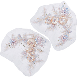 Мокасин 3d полиэстер компьютерная вышивка ткань пришивание аппликаций, с пластиковой бисера, мокасин, 255x310x0.9~7 мм