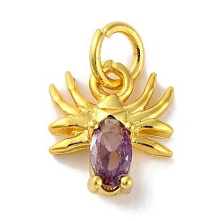 Сине-фиолетовый Латунь с микропокрытием, долговечный, без кадмия и без свинца, реальный 18 k позолоченный, олень, синий фиолетовый, 10x9x3.5 мм, отверстие : 3.5 мм