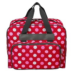 Камелия Оксфордская вязаная сумка на молнии с узором в горошек, органайзер для хранения пряжи, сумка для крючков и спиц, камелия, 24x48x31.8 см