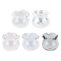 (52) Непрозрачная лаванда 10шт 5цвета бусины-цветы ручной работы из выдувного стекла, колокольчик средний l, разноцветные, 15x16 мм, отверстие : 2.7 мм, 2 шт / цвет