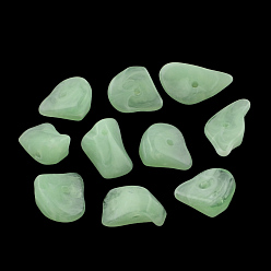 Aquamarine Chip Imitation Gemstone Acrylic Beads, Aquamarine, 19~28x14~19x6~13mm, Hole: 2mm, about 310pcs/500g
