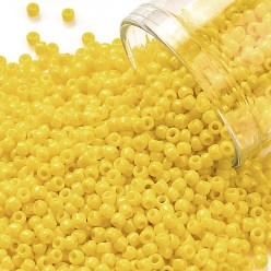 (42B) Opaque Sunshine Круглые бусины toho, японский бисер, (42 б) непрозрачный солнечный свет, 11/0, 2.2 мм, отверстие : 0.8 мм, о 1110шт / бутылка, 10 г / бутылка