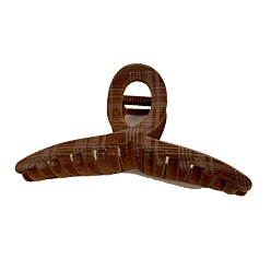 Сиена Корейский клетчатый бархатный зажим, заколки-когти для волос с флокированием, заколка для волос, украшение для волос, длинный ряд, цвет охры, 130x60 мм