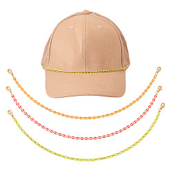 (52) Непрозрачная лаванда 3шт 3 цвета латунь эмаль панцирная цепь браслет изготовление, с латунными карабин-лобстерами , золотые, разноцветные, 9-7/8 дюйм (25 см), 1 шт / цвет