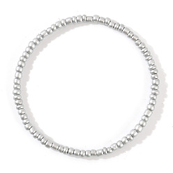 Серебро Богемный цветной эластичный браслет из бисера для женщин и девочек