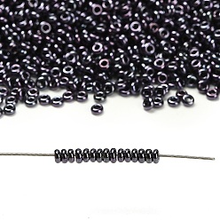 (90) Metallic Amethyst Gun Metal Toho 11/0 полукруглые бусины, японский бисер, (90) металлический аметист оружейный металл, 2.2x0.9 мм, отверстие : 0.8 мм, около 78000шт./фунт(450г)