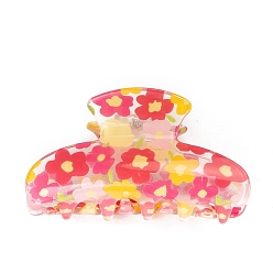 Малиновый Заколки для волос из ПВХ с цветком, малиновый, 83x43x41 мм