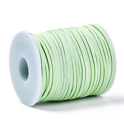 Pale Green 45M Faux Suede Cord, Faux Suede Lace, Pale Green, 2~2.5x1.5~2mm, about 50 Yards(45m)/Roll
