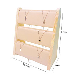 Мокасин Деревянная подставка для ювелирных изделий, обтянут искусственной кожей, мокасин, 30.4x14x34 см