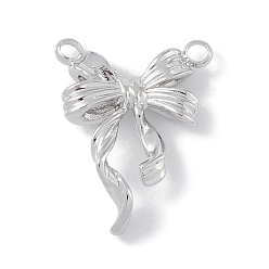 Платина Латунные подвески, бантом, платина, 21x16x4 мм, отверстие : 2 мм