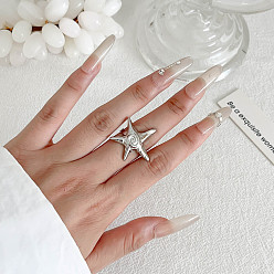 Морская звезда 304 палец кольца из нержавеющей стали, цвет нержавеющей стали, морская звезда, внутренний диаметр: регулируемый