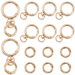 Золотой 8 шт. поворотные застежки из цинкового сплава, поворотный карабин-лобстер, 8пружинные кольца из цинкового сплава, золотые, 20~39x20~27x3.5~4 мм, отверстие : 10x5 мм