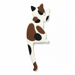 Верблюжий Симпатичные многофункциональные акриловые магнитные наклейки на холодильник в форме кошки, магниты на холодильник, подвесной крючок, верблюжие, 138x43.5x6.4 мм