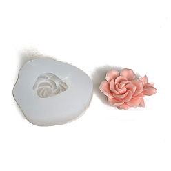 Цветок Пищевые силиконовые формы для гардении, формы помады, для украшения торта поделки, цвет шоколада, конфеты, изготовление ювелирных изделий на основе смолы и эпоксидной смолы, цветок, 70x80x27 мм, внутренний диаметр: 28x38 мм