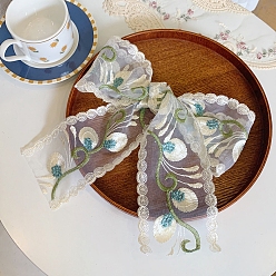 Темный Морско-зеленый 30 ярдов поликоттоновая вышивка цветочной кружевной лентой, аксессуары для одежды, темно-зеленый, 3-1/2 дюйм (90 мм)