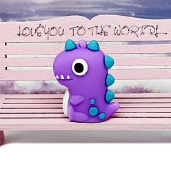 Сине-фиолетовый Пластиковые подвески из пвх, динозавр, синий фиолетовый, 48x35 мм