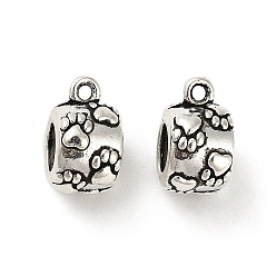 Античное Серебро Поручни из сплава в тибетском стиле, петля под залог, бейлы, колонка, без свинца и без кадмия, отпечаток лапы, античное серебро, 11.5x7x9 мм, отверстие : 1.2 мм, Около 632 шт / 1000 г
