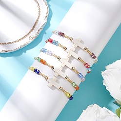 (52) Непрозрачная лаванда Браслеты из бисера в форме цилиндра из стеклянного бисера, Браслеты из синтетических бирюзовых бусин для мужчин и женщин, разноцветные, внутренний диаметр: 3/4 ~3-1/2 дюйм (2.05~8.85 см)