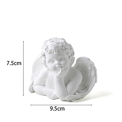 Белый Стенды для ювелирных изделий из гипсового ожерелья, угол, белые, 95x75 мм