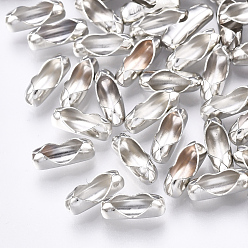 Платина Железа соединения шаровой цепи, без никеля , платина, 7x3 мм, отверстие: 0.8 мм, подходит для шариковой цепи 2 мм