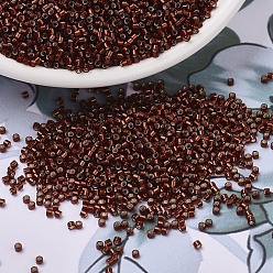 (DB1683) Глазурованный Темный Топазовый с Серебряной Подкладкой Бусины miyuki delica, цилиндр, японский бисер, 11/0, (дБ 1683) темный топаз с серебряной подкладкой, 1.3x1.6 мм, отверстия: 0.8 мм, около 20000 шт / мешок, 100 г / мешок