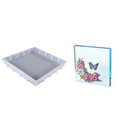 Квадрат Силиконовые формы для фоторамок своими руками, формы для литья смолы, инструменты для производства глиняных ремесел, квадратный, 216x216x24 мм