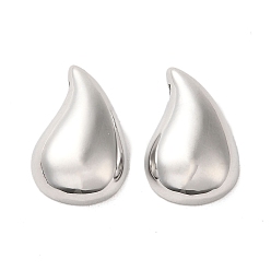 Платинированный Латунные подвески, без кадмия, без никеля и без свинца, слеза, Реальная платина, 23.5x15.5x6.5 мм, отверстие : 1.3x2.7 мм