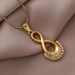 Золотой Минималистичные 316 хирургическая нержавеющая сталь с прозрачным стеклом 8 ожерелья с подвесками в виде тыквы для женщин, золотые, 15.75 дюйм (40 см)