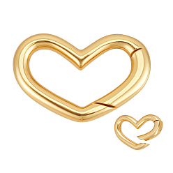 Золотой 1Кольца с пружинным затвором из стерлингового серебра, сердце, 1Замшевая ткань из ПК, квадратная салфетка для полировки серебра, золотые, 11x16x2.5 мм