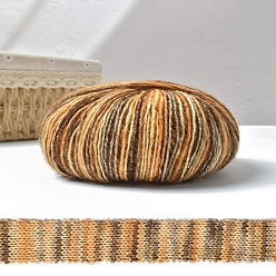 Сэнди Коричневый Хлопчатобумажная пряжа, пряжа амигуруми, пряжа для вязания крючком, для свитера, шапки, носков, детских одеял, сегмент окрашенный, песчаный коричневый, 1.5~1.8 мм, около 109.36 ярдов (100 м) / моток