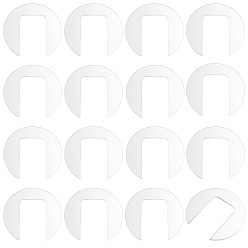 Прозрачный 16шт. акриловая пустая насадка на стакан, съемная вставка для каменщика, 3d основание крышки стакана, диск для льда и фруктов, прозрачные, 67x3 мм