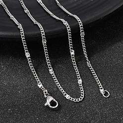 Нержавеющая Сталь Цвет 12шт. 2.2мм 304 Текстурированные витые цепочки из нержавеющей стали для мужчин и женщин, без потускнения, цвет нержавеющей стали, 17.72 дюйм (45 см)