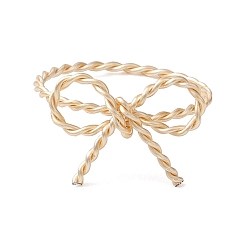 Light Gold Кольца для женщин с бантом из медной проволоки, золотой свет, внутренний диаметр: 18 мм