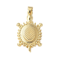 Настоящее золото 18K Латунные подвески, черепаха, долговечный, без кадмия и без свинца, стойки покрытие, реальный 18 k позолоченный, 29x18x4.5 мм, отверстие : 5x3.5 мм