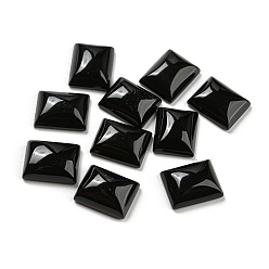 Black Onyx Кабошоны из черного оникса, окрашенная и подогревом, прямоугольные, 10x8x3.5 мм