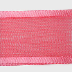 Light Coral 100 Yards Polyester Organza Ribbon with Satin Edge, Light Coral, 3/8 inch(9mm)
