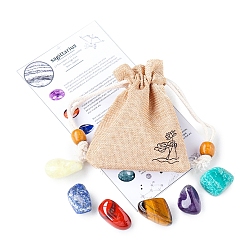 Стрелец Двенадцать созвездий подарочный набор для дня рождения из ткани, с натуральным смешанным драгоценным камнем, Стрелец, 20 мм