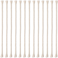 (404) Непрозрачное AB Кислое яблоко 20шт. хлопковый ароматизированный фитиль для свечи, цветочный белый, 170~190x4 мм