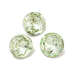 Хризолит Стеклянные стразы кабошоны, плоская задняя и задняя, граненые, алмаз, хризолит, 6x3 мм