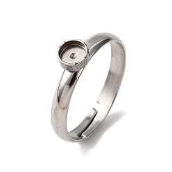 Нержавеющая Сталь Цвет 304 регулируемые кольцевые компоненты из нержавеющей стали, с 201 плоские круглые плоские кольца из нержавеющей стали, цвет нержавеющей стали, лоток : 4 мм, внутренний диаметр: 17 мм