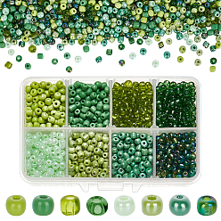 (52) Непрозрачная лаванда Смешанный тип 6/0 круглый бисер, разноцветные, 4 мм, отверстие : 1.5 мм, Около 1840 шт / коробка