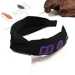 Черный Тканевые резинки для волос с пайетками, аксессуары для волос для женщин и девочек, чёрные, 170x125x30 мм