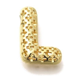 Letter L Латунные подвески, подвески с полыми буквами, стойки покрытие, долговечный, без кадмия и без свинца, Письмо L, 22.5x16x7.5 мм, отверстие : 5x2.7 мм