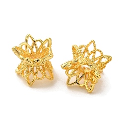 Золотой Шапочки и конусы для бусин, латунные, долговечный, без кадмия и без свинца, золотые, 7.5x6.5 мм, отверстие : 2 мм