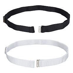 (52) Непрозрачная лаванда 2шт 2 цвета простой полиэстер рубашка ремень, регулируемый потайной ремень для вешалки для рубашек, зажимы для рубашек, черно-белые, 42-1/2 дюйм (108 см), 1 шт / цвет