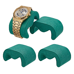 чирок Бархатные подушечки для демонстрации ювелирных изделий, часов и браслетов, зелено-синие, 7.55x4.9x3.55 см