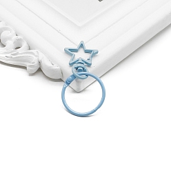 Bleu Ciel Foncé Fermoirs pivotants en alliage pour la fabrication de sacs, étoiles, bleu profond du ciel, 60x30mm