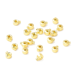 Plaqué 18K Or Véritable Perles à écraser en laiton , plaqué longue durée, colonne, réel 18 k plaqué or, 0.4x0.3x0.2 cm, Trou: 1mm