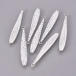 Античное Серебро Подвески из сплава , спортивные амулеты, без кадмия и без свинца, бейсбольной битой, античное серебро, 43x6x1 мм, отверстие : 1 мм