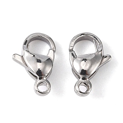 Stainless Steel Color 304 Stainless Steel Lobster Claw Clasps, Parrot Trigger Clasps, Stainless Steel Color, 11x7x3.5mm, Hole: 1mm